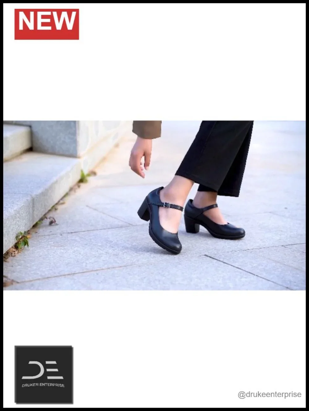 Women's Mary Jane Chunky Block Heels Closed Toe Work Pumps Orthopedic Comfort